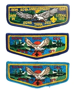 Juego de 3 solapas Boy Scouts OA Egwa Tawa Dee - Imagen 1 de 1