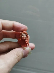 1:18 Beauty Gril Red Hair Head Sculpt Carved For 3.75" Female Action Figure Body - Picture 1 of 6
