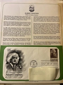 1979 First Day Issue Albert Einstein 100th Anniversary Postal Commemorative - Picture 1 of 1