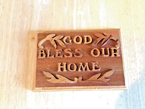 “God Bless Our Home”Sweet Home Decorative Rustic Wooden sign 4x6”.Artisan made - Picture 1 of 4