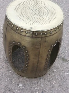Gold metal stool decorative stool side table new steel - Picture 1 of 4