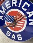 Top Quality AMERICAN GAS oil vintage reproduction Garage Sign