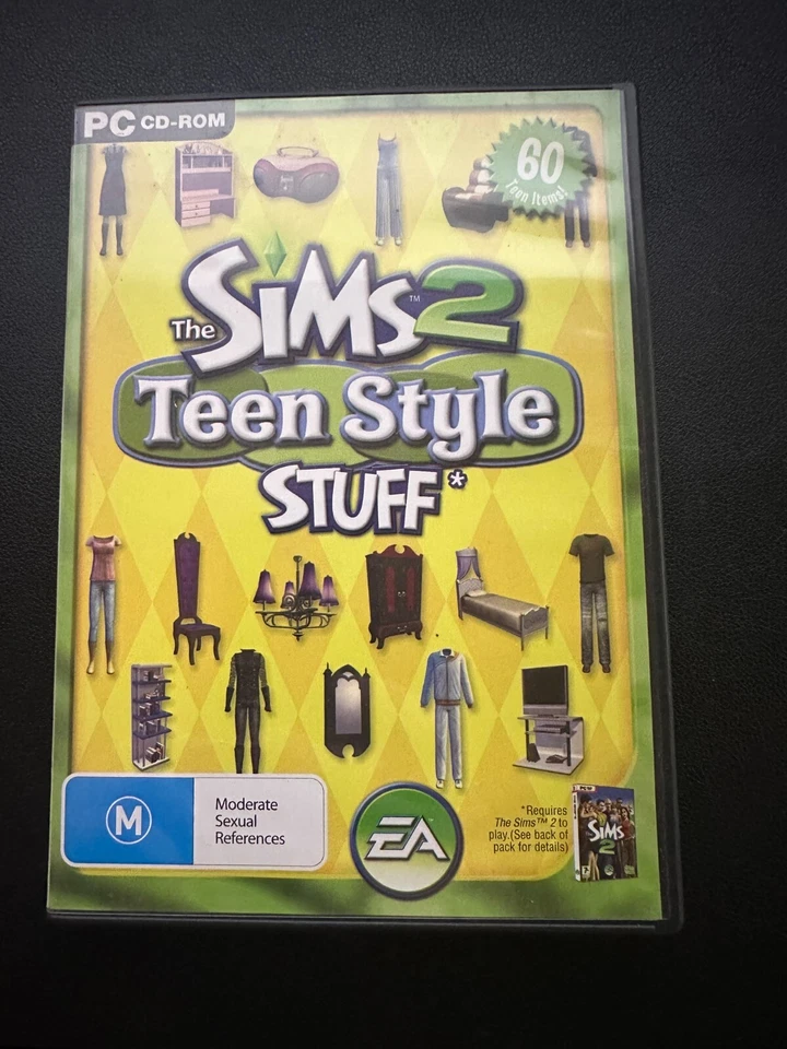 Sims 2: Teen Style Stuff (PC, 2007) Near Mint with manual/code - Image 1 of 1
