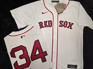 30310 BOSTON RED SOX DEVERS ORTIZ DURAN CAMISETA DE BÉISBOL COSIDA BLANCA NUEVA CON ETIQUETAS - Imagen 1 de 16