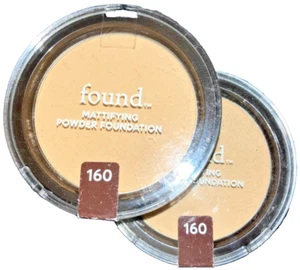 LOT OF 2: FOUND Beauty Natural Mineral Mattifying Powder Foundation (160 TAN) - Picture 1 of 2