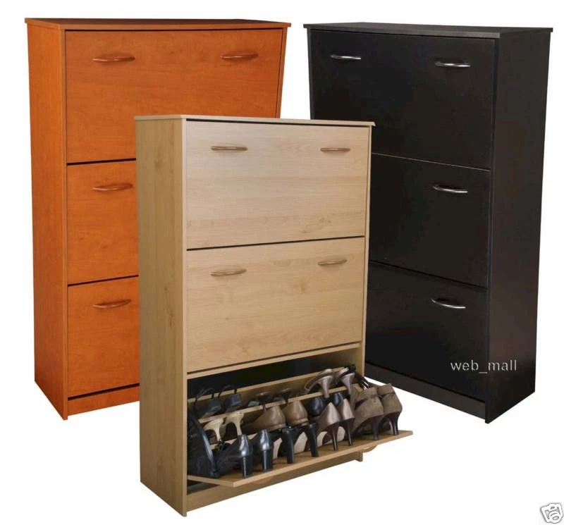 Triple Tall Shoe Cabinet Chest Rack - up to 36 pairs NEW - Image 1 of 1