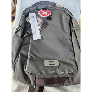 Swissgear 18.5" Laptop Backpack Dark Gray Electronics Bag New With Tags - Picture 1 of 6