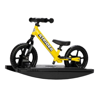 Strider 12” Sport Yellow Balance Bike + Rocking Base Kids 6mo-4yr - Image 1 of 4