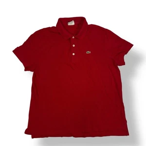 Camisa Polo Lacoste Vintage Niños Talla XL (7) Calce Clásico Algodón Pima Rojo - Imagen 1 de 7