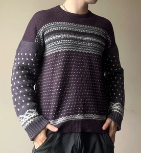 Suéter tejido de lana/cachemira Burberry Prorsum para hombre talla M/L púrpura - Imagen 1 de 20