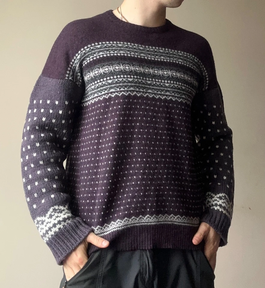 Suéter tejido de lana/cachemira Burberry Prorsum para hombre talla M/L púrpura Foto 1 de 4