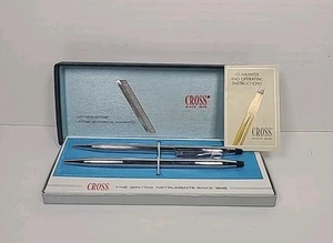 Cross 3501 Chrom Kugelschreiber & Druckbleistift Set Glanz Chrom TRÄGER 1975 - Bild 1 von 6