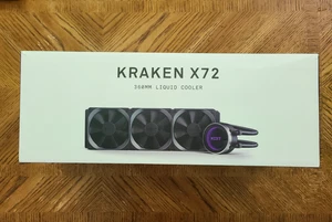 NZXT Kraken X72 360 3x120mm AiO Liquid CPU Cooler - Matte Black - Afbeelding 1 van 7