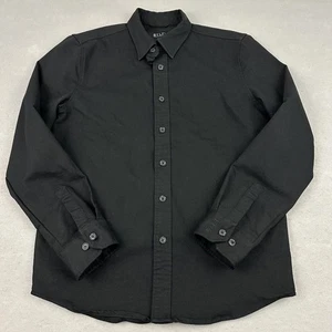 Camisa BYLT Para Hombres Mediana Negra Abotonada Manga Larga Premium Básicos Vestido Informal M - Imagen 1 de 10