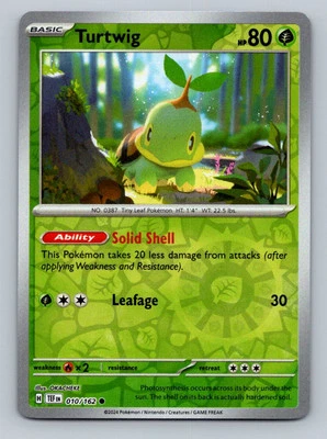 Pokemon Turtwig SV05: Temporal Forces 010/162 Near Mint NM Reverse Holo - Image 1 of 2