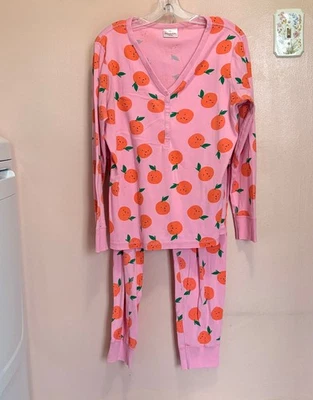 Hanna Andersson Adult  Pumpkin Pink  2pc pajamas set XL, NWOT - Image 1 of 4