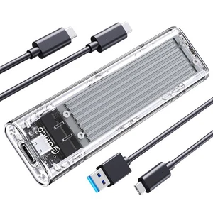 M.2 NVMe SSD Enclosure USB 3.2 Gen 2 10 Gbps Transparent External Solid State... - Afbeelding 1 van 7
