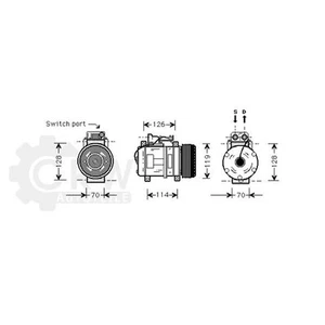 Kompressor Klimaanlage für Mercedes-Benz 190 2.0 Bj.83-90 - Bild 1 von 1