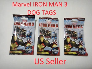 3 Packs-Marvel Iron Man 3 DOG TAGS Unopened 2013 Bullsitoy Avengers Initiative - Picture 1 of 6
