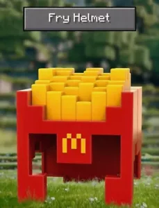 McDonald's Adult Happy Meal Minecraft Movie Fry Helmet Toy Unused Code NIB - Picture 1 of 11