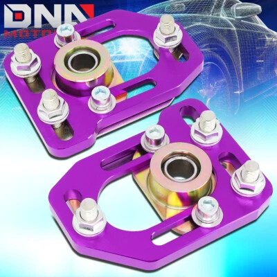 PARA FORD MUSTANG 1979-1989 DELANTERO ALUMINIO AJUSTABLE CURBER/CASTER PLACAS PÚRPURA Foto 1 de 4