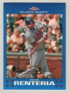 Topps 2007 cromo refractor azul #003 Edgar Rentería Atlanta Braves BV $5 - Imagen 1 de 1