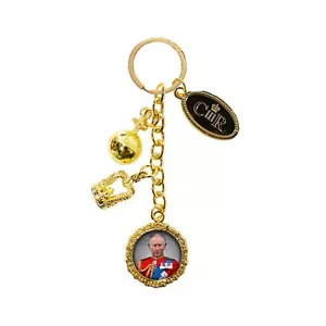 Commemorative King Charles III Coronation Keyring Royal Memorabilia Decoration - Picture 1 of 2