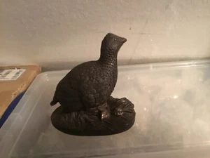VINTAGE ERBSCHAFTEN BRONZE HARZ VOGELFIGUR - Wachtel - Bild 1 von 3