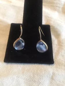 PENDIENTES de plata de ley azul perforados firmados JS 925 USADOS EN EXCELENTE ESTADO - Imagen 1 de 3