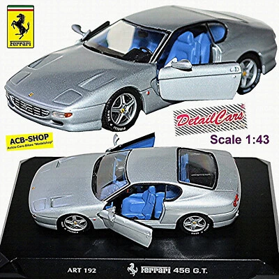 Ferrari 456 GT Coupe 1993-2004 Argento Metallico 1:43 Detail Cars - Immagine 1 di 4