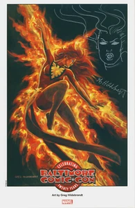 Greg Hildebrandt SIGNIERT REMARQUED X-Men Phoenix EXC Kunstdruck mit Original Skizze - Bild 1 von 1