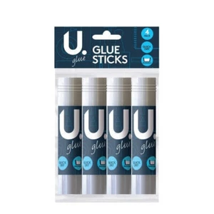 4Pk Glue Sticks Home Office School Stationery Paper Card Quick Dry U Stick Glue. - Picture 1 of 7