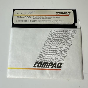 Vintage 1984 MS-DOS v 2.12 on 5 ¼" Disc from Early Compaq Dos - Picture 1 of 2