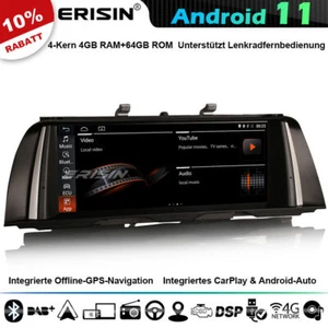 10.25" CarPlay Android 12 Autoradio BMW 5er F10/F11 NBT Navi WiFi IPS DAB+ 64GB - Bild 1 von 12