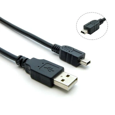 10 Pcs USB 2.0 Type A Male to Mini B 5 Pin Male Extension Cable Cord  1 Feet - Image 1 of 2