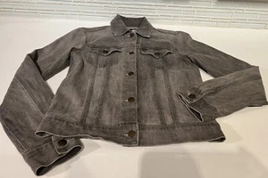Theory dark wash Gray jean button front jacket S - Picture 1 of 11