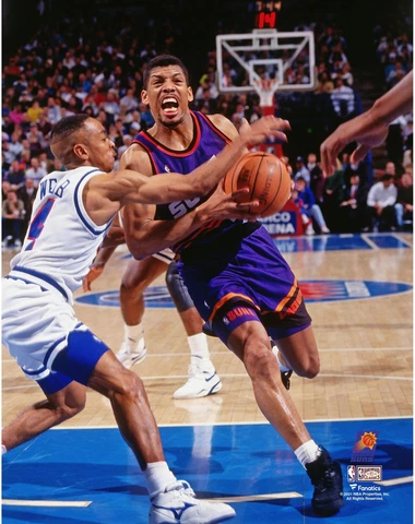 Kevin Johnson Phoenix Suns Hardwood Classic UnSigned Drive vs Spud Webb Photo Cover