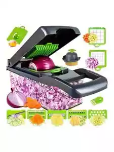 16pcs/1 Set Of Multipurpose Vegetable Chopper, Fruit Slicer, Manual Food Grater, - Picture 1 of 12