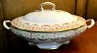 Limoges L Straus &amp; Sons 9&quot; Oval Covered Vegetable Pink Floral Swags &amp; Medallions