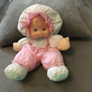 Vintage Fisher Price Puffalump Kids Pink Green Doll 1990s Rare Soft Toy Dolly