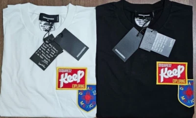 DSQUARED2 keep exploring White/Black T-SHIRT S to XXL UK SIZE FREE FAST DELIVERY - Image 1 of 4