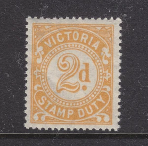 VICTORIA: STAMP DUTY 2d WMK V/CR TYPE MUH.,,,, VERY MINOR BEND - Bild 1 von 1