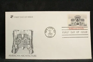 USPS FDC Pegasus #1840 1980 15c Penn Academy American Architecture ST609 - Picture 1 of 3