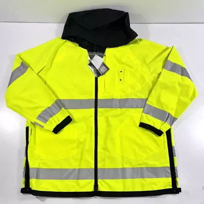 NEW LARGE FLYING CROSS DUTYGUARD RT REVERSIBLE RAIN JACKET 76230 BLACK & HI-VIS - Image 1 of 3