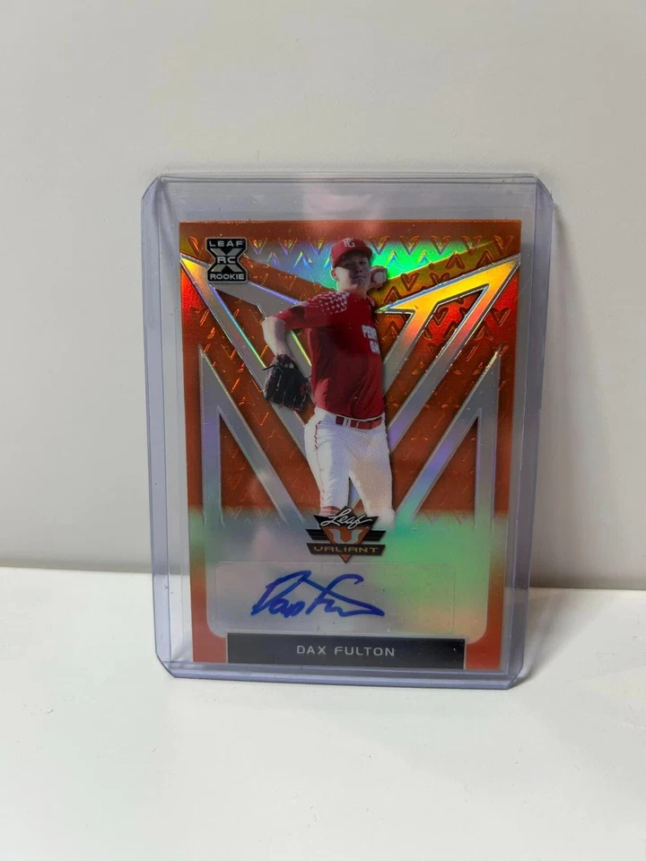 2020 Leaf Valiant - Dax Fulton ORANGE Rookie Auto /75 - Image 1 of 2