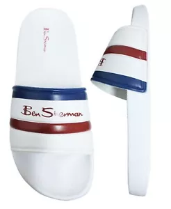 Sandalias deslizantes blancas para hombre Ben Sherman Sidney BEN3203 112 - Imagen 1 de 1