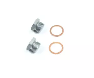 (2 Pack) Stainless Steel 18mm x 1.5 Oxygen Sensor Hex Plug & Gasket Cap Bolt 02 - Foto 1 di 3