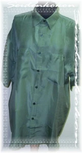 Camicia di seta di design, anche per donna mezza manica, verde oliva L (piuttosto 48) - Foto 1 di 3