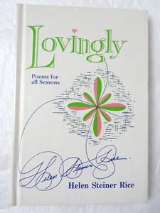 Lovingly - Poems For All Seasons By Helen Steiner Rice Hardcover Book VTG 1970 - Picture 1 of 5