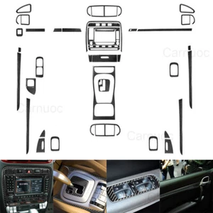 43Pcs For Cayenne 2003-10 Carbon Fiber Full Dash Gear Door Kits Interior Trim - Picture 1 of 16